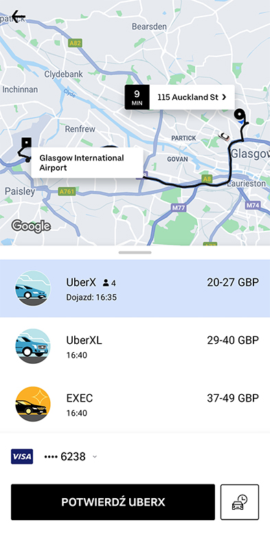 Aplikacje niezbędne w podróży transport planowanie podróży taxi uber