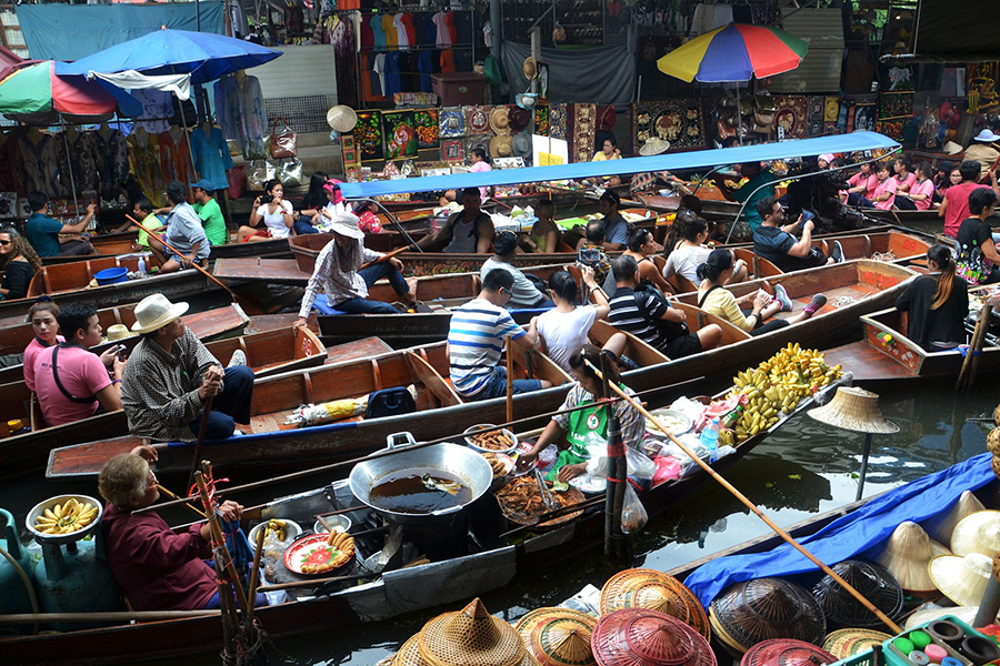 Damnoen Saduak pływający targ w Bangkoku, atrakcje i co warto zobaczyć w Bangkoku