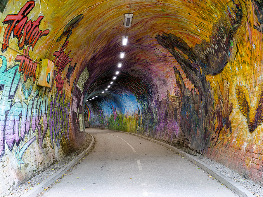 Colinton Tunnel - street art w Edynburgu