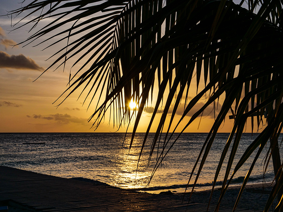 Curaçao zachód słońca na plaży