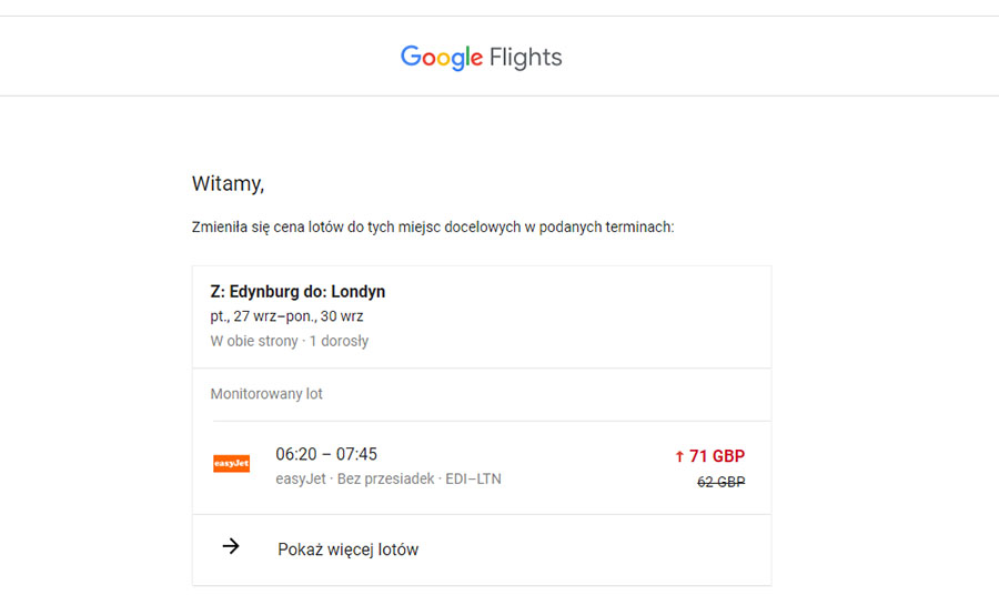 Jak kupić tanie loty google flights