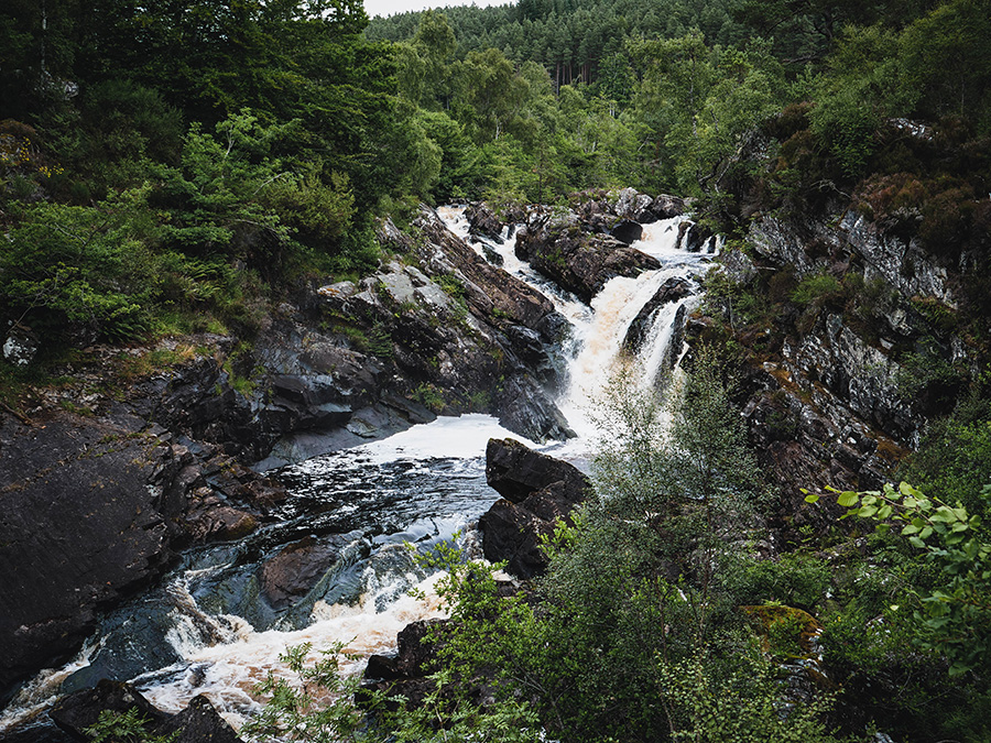 rogie falls loch ness wodospady w Szkocji